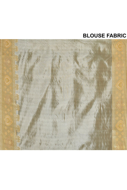 Vez Cream Banarasi Silk Saree