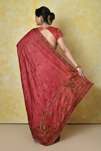 Mehrom Banarasi Silk Saree