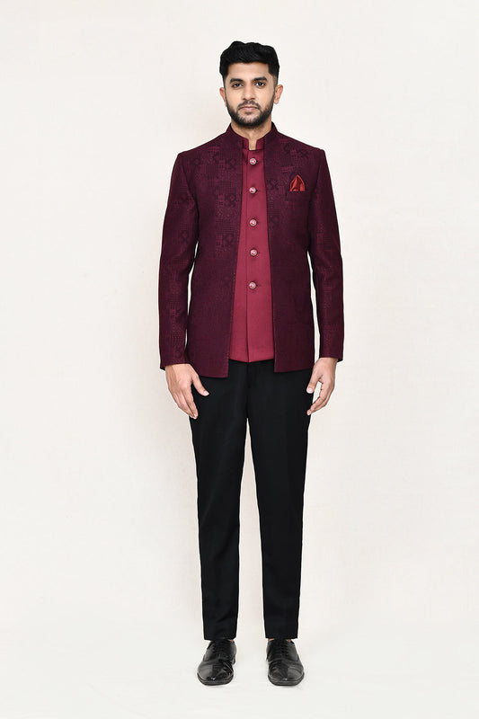 Maroon Jacket with Pant