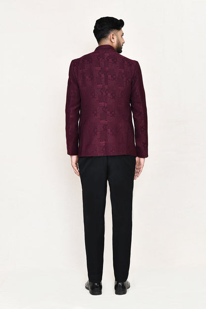 Maroon Jacket with Pant
