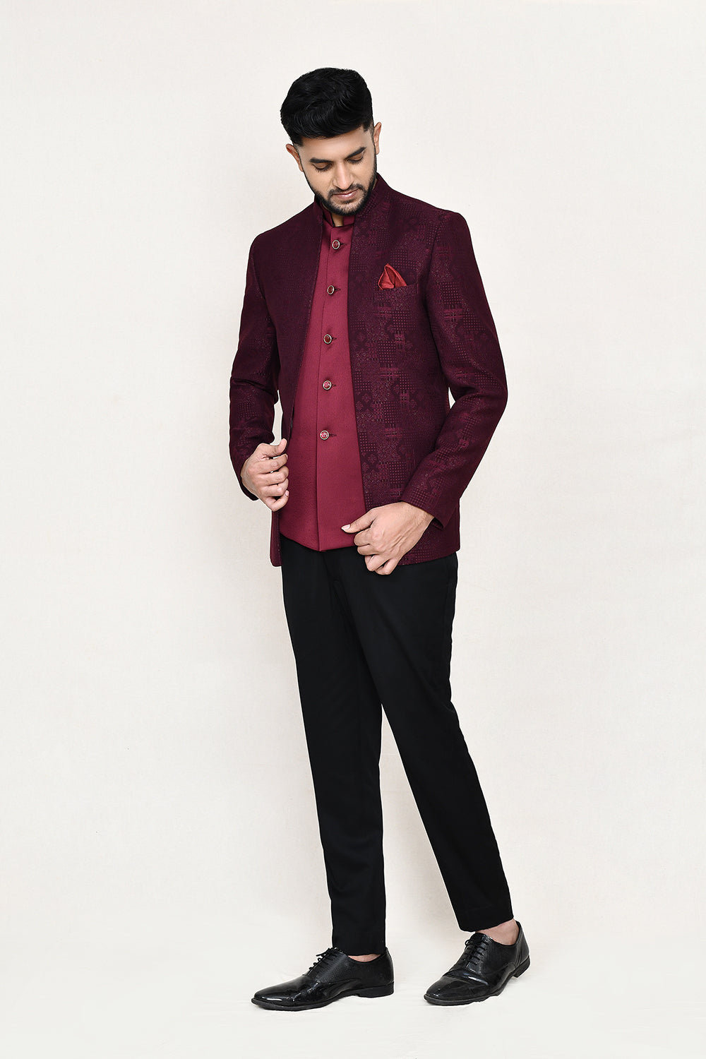 Maroon Jacket with Pant