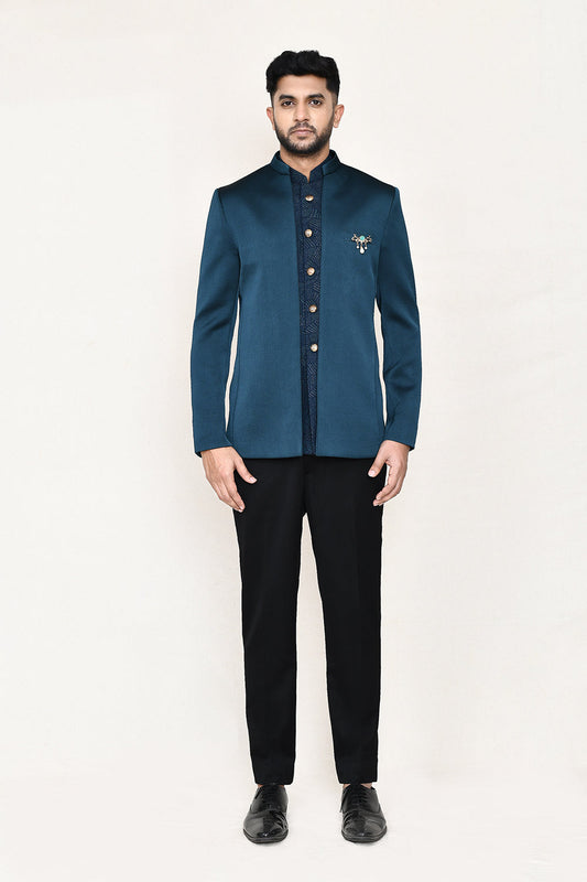 Teal Green Jacket with Pant