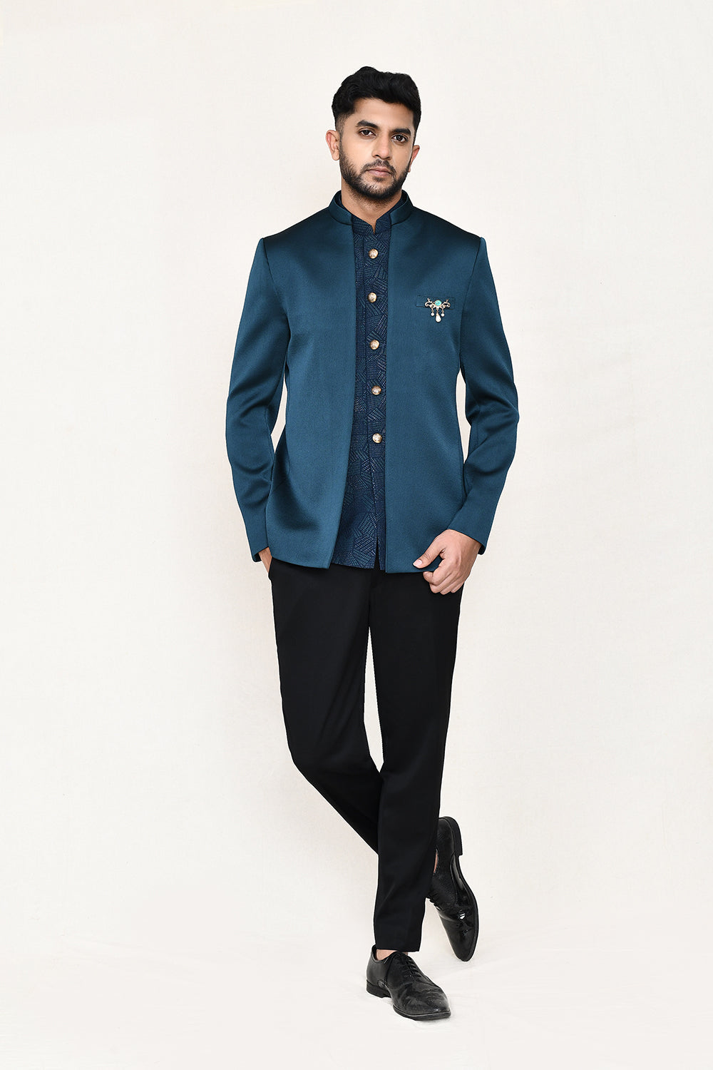 Teal Green Jacket with Pant
