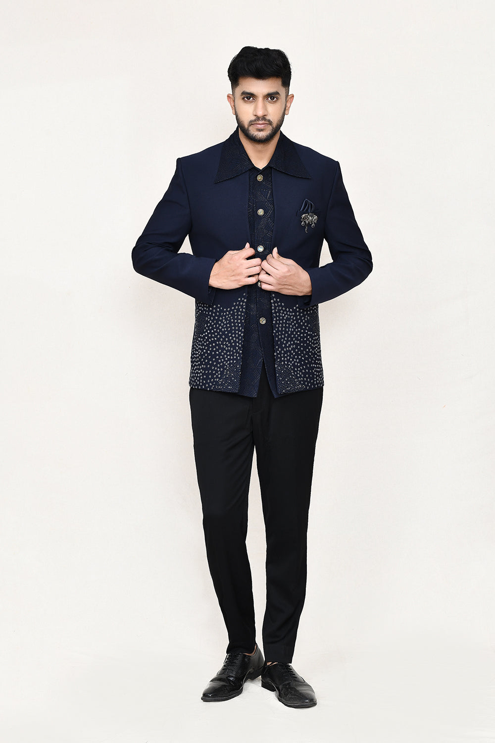 Navy Blue Jacket with Pant
