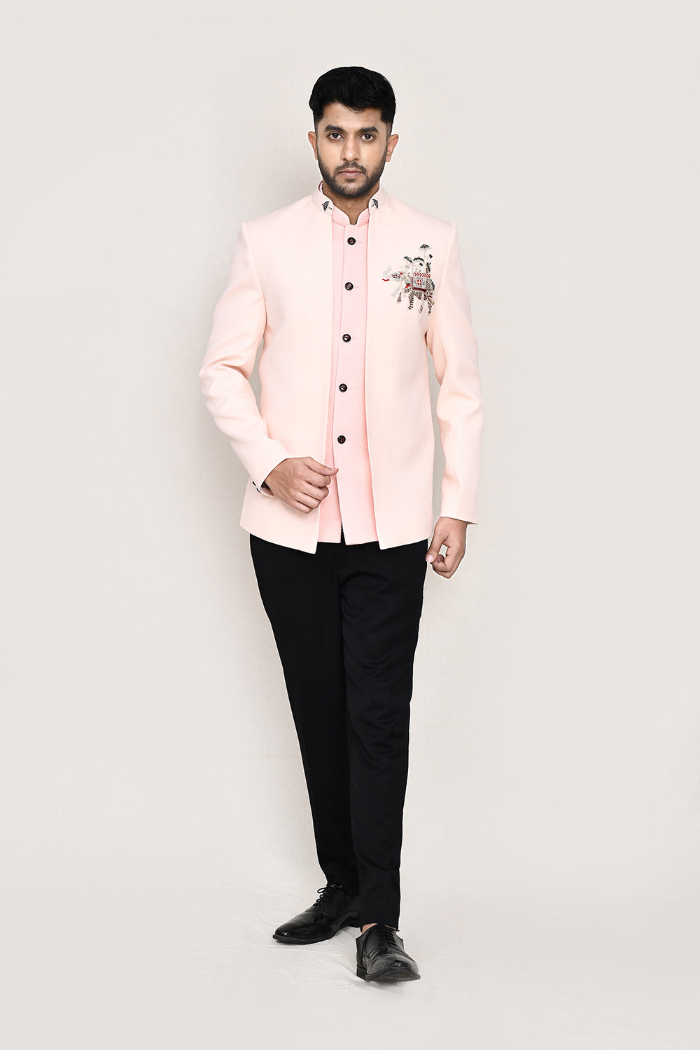 Peach Jacket with Pant
