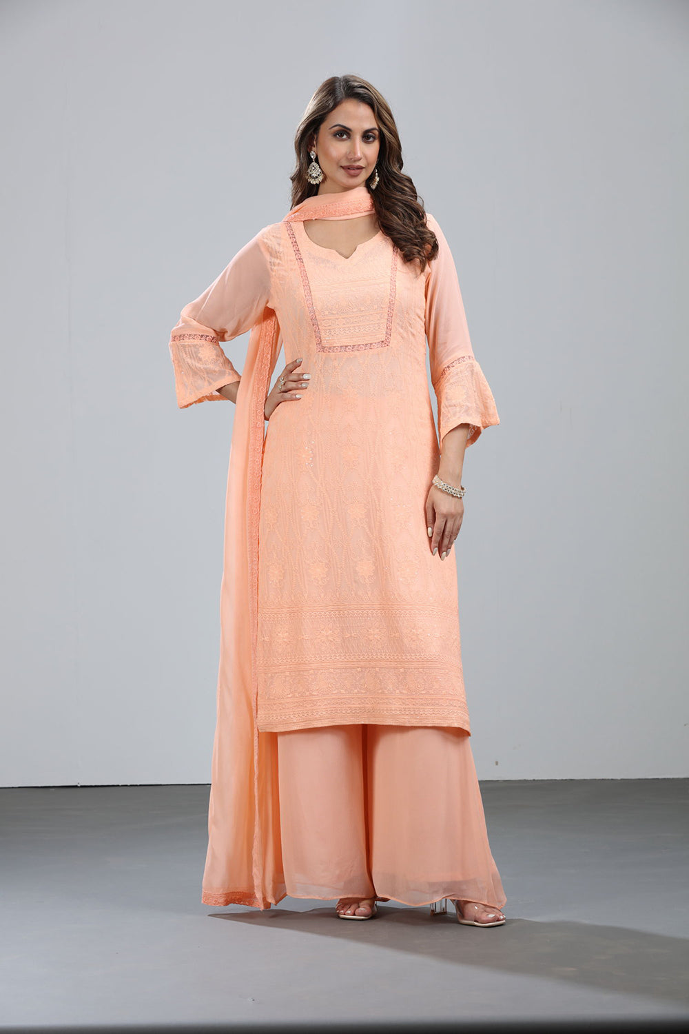 Peach Kurta set