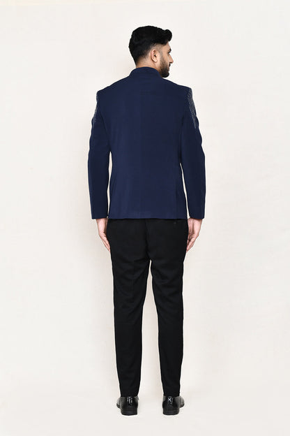 Navy Blue Prince Coat with Pant