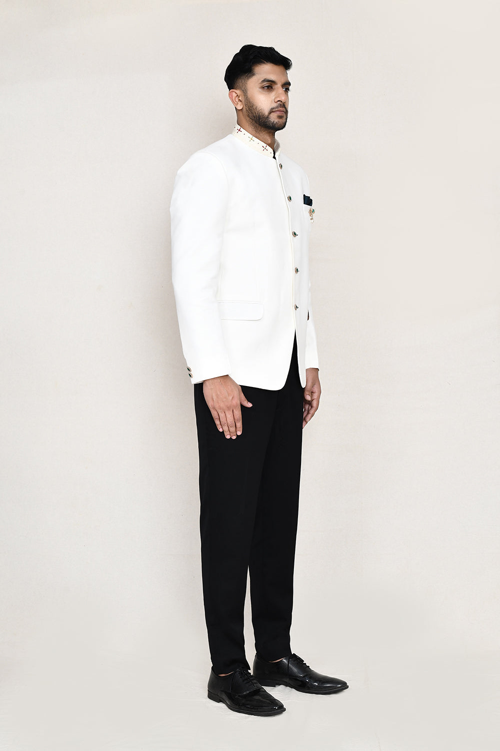 White Prince Coat with Pant