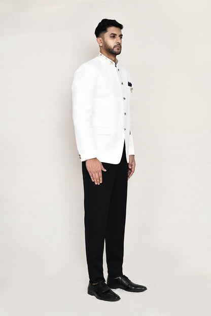 White Prince Coat with Pant