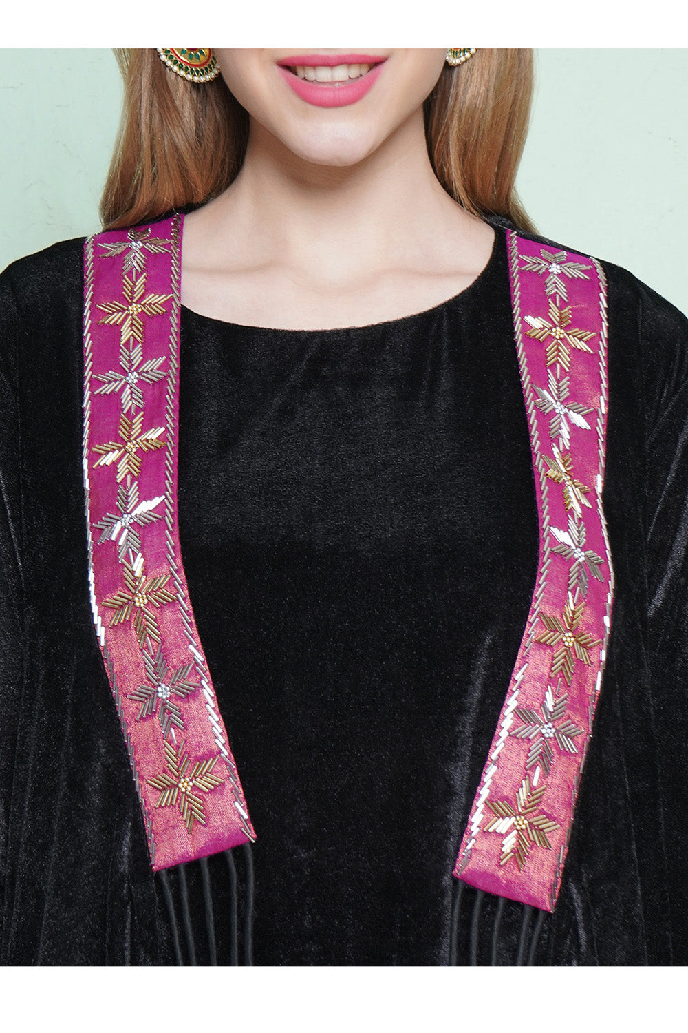 Black Dhoti Salwaar with Inner and  Hand Embellished Jacket