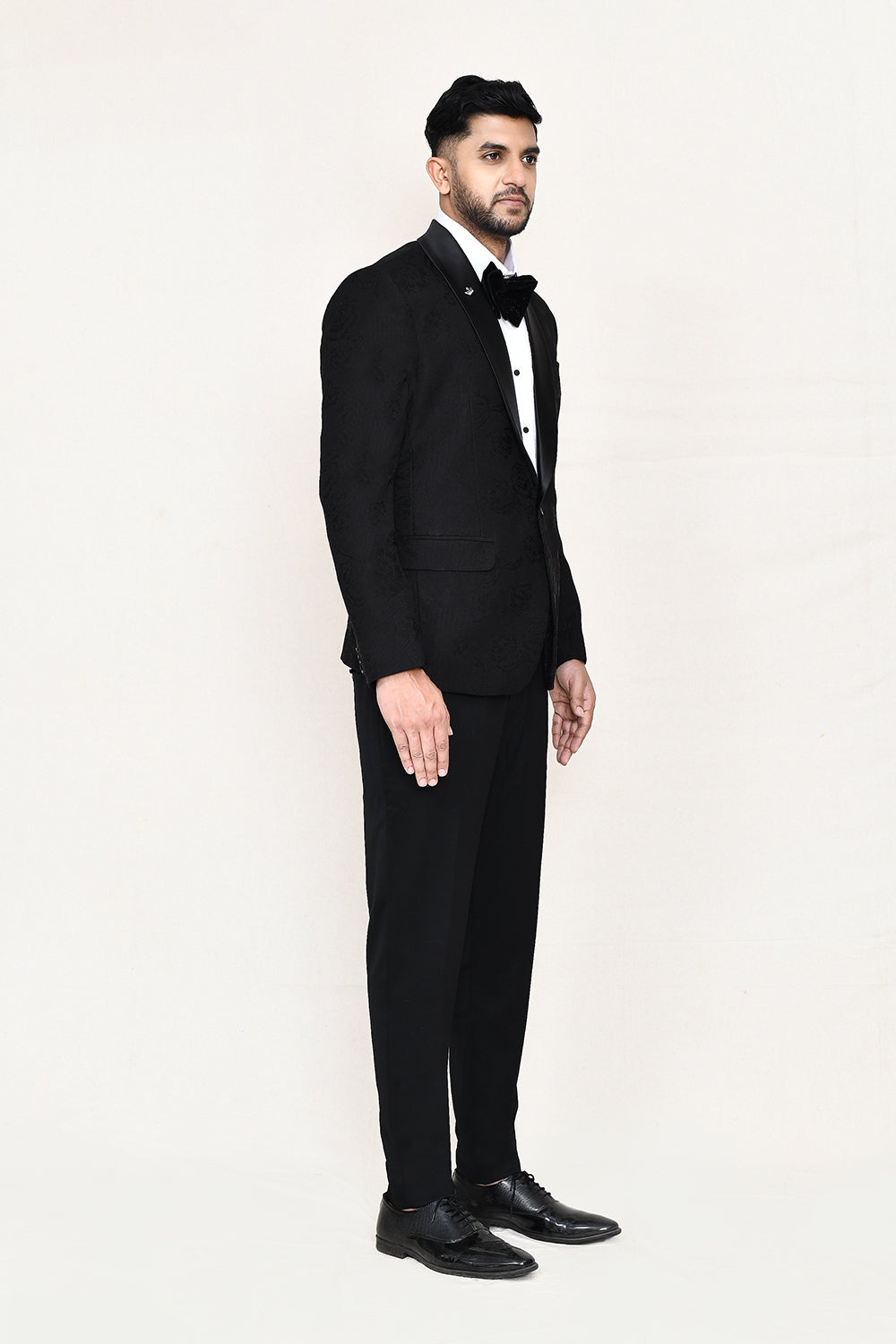 Black Coat with Shirt ,Pant & Bow