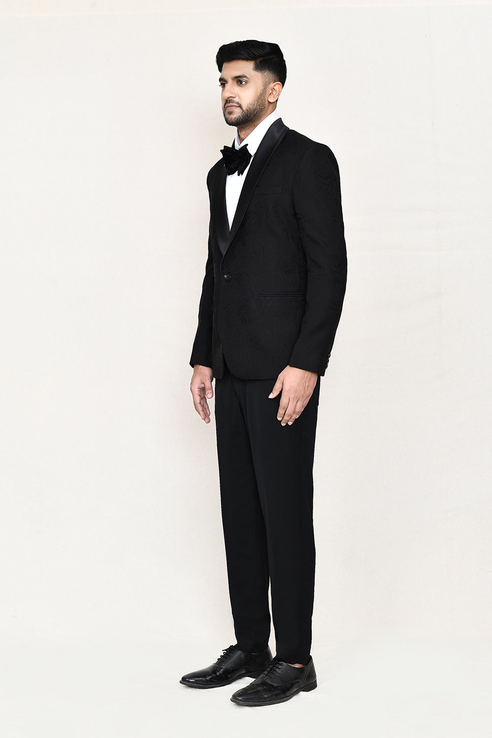 Black Coat with Shirt ,Pant & Bow