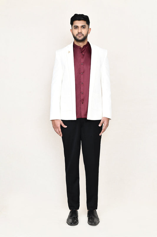 Maroon Coat with Shirt & Pant