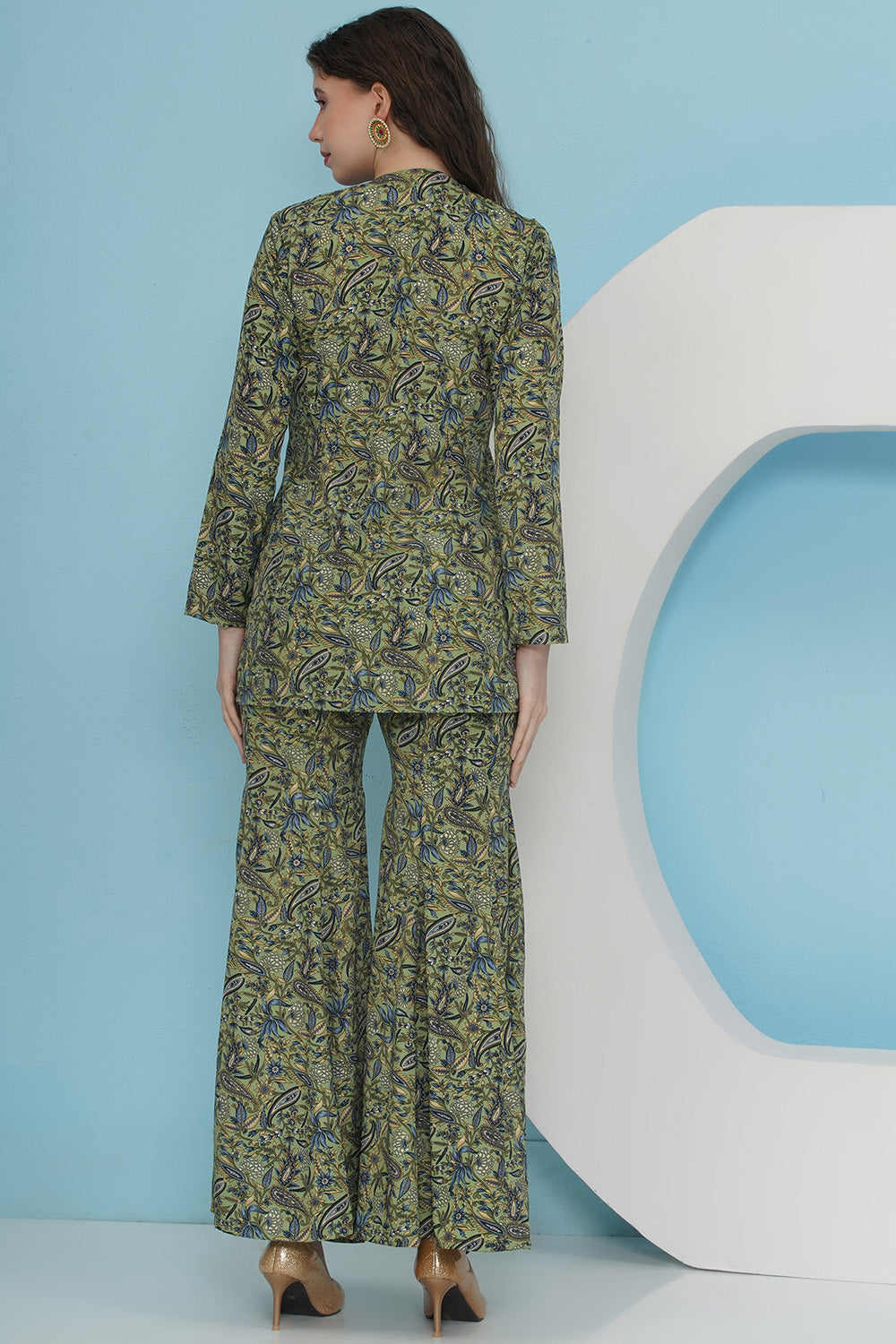 Green Blazer with Sharara