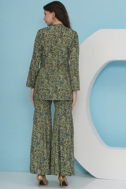 Green Blazer with Sharara