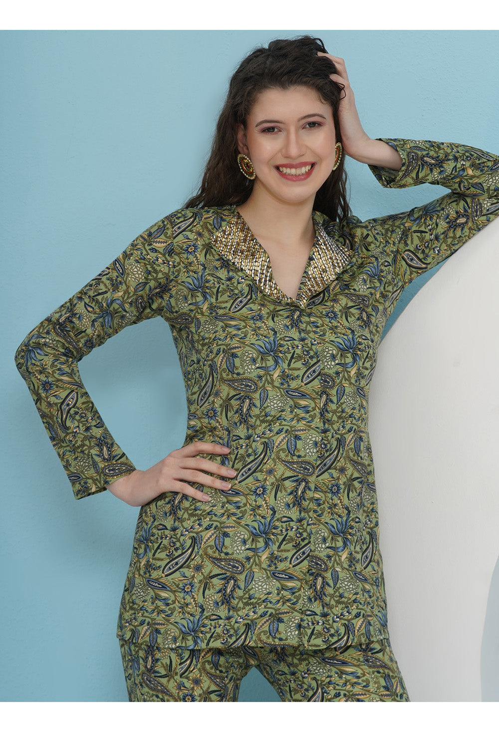 Green Blazer with Sharara