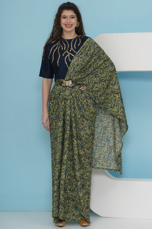 Green Drape Skity with Top